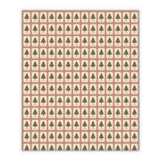 Vintage Christmas Tree Gift Wrap — Single Sheet