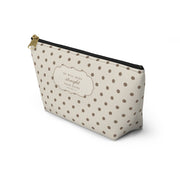 Ivory Polka Dot Accessory Pouch