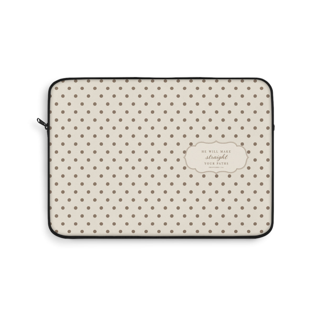 Ivory Polka Dot Laptop Sleeve