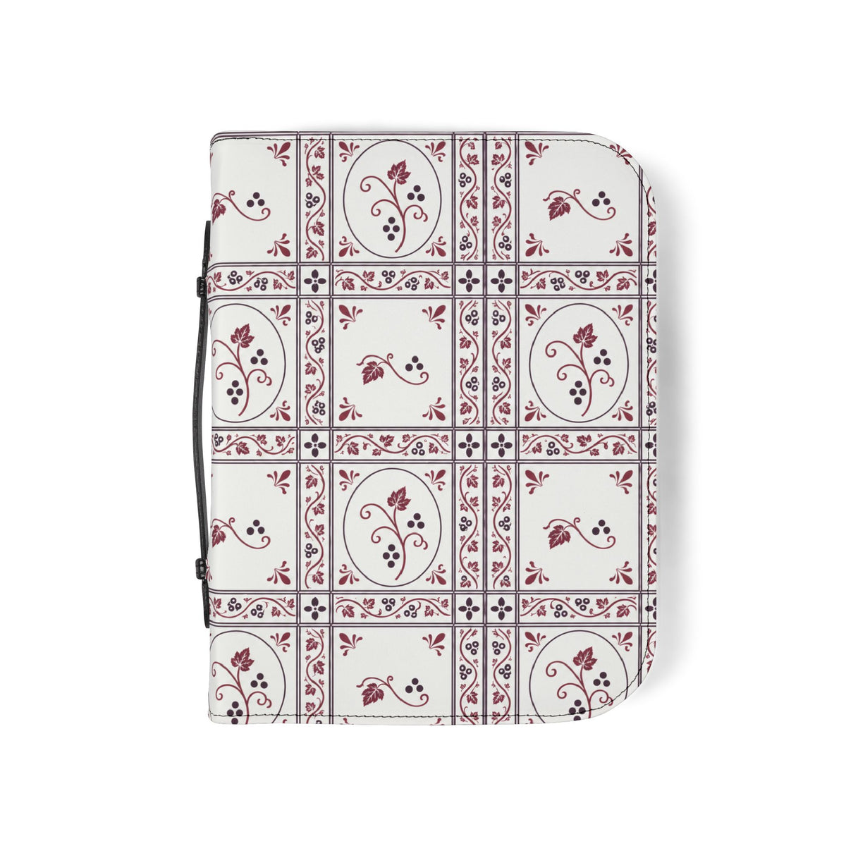Burgundy Vine Tile Bible Cover