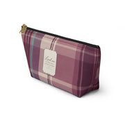 Plum Plaid Accessory Pouch
