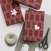 Burgundy Lace Christmas Gift Wrap — Single Sheet