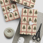 Vintage Christmas Tree Gift Wrap — Single Sheet