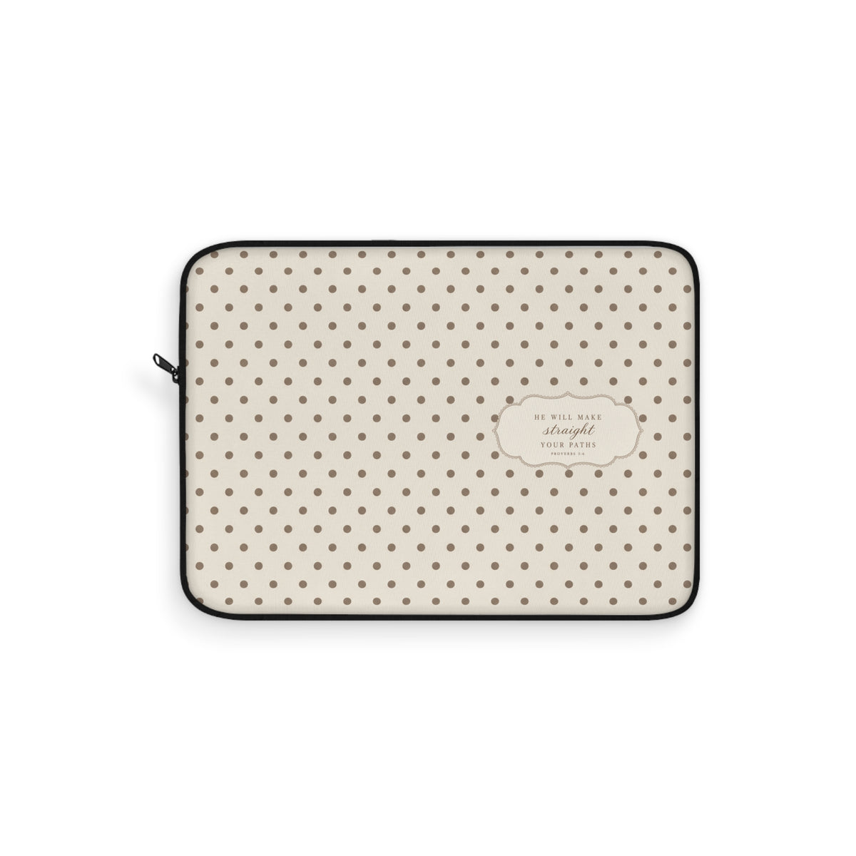 Ivory Polka Dot Laptop Sleeve