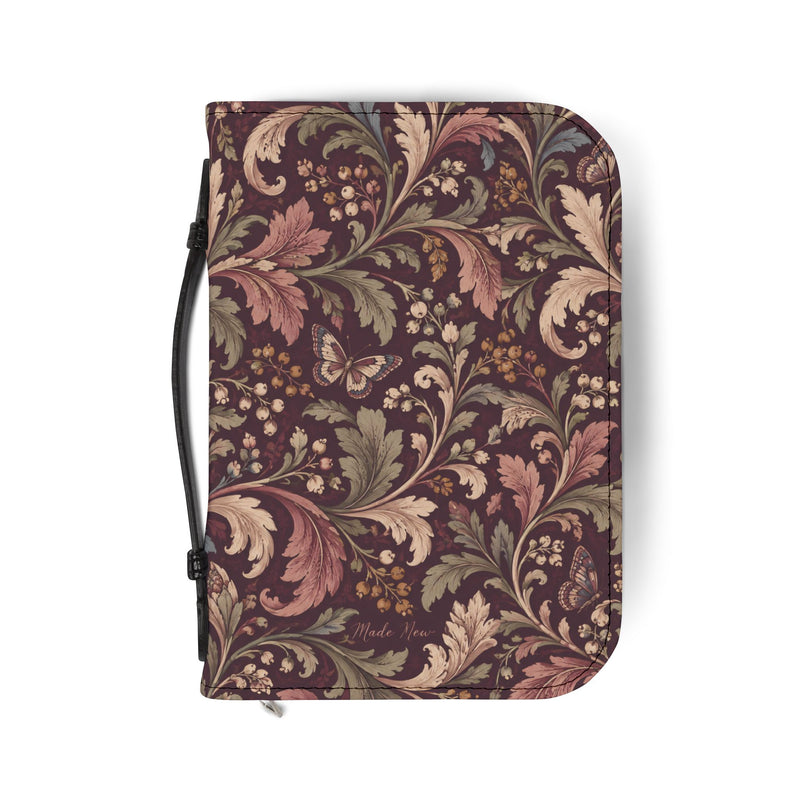 Made New Burgundy Botanical Bible Cover