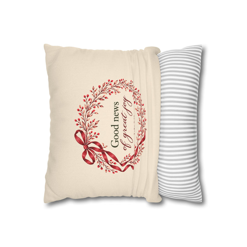 Good News of Great Joy Christmas Pillow Cover