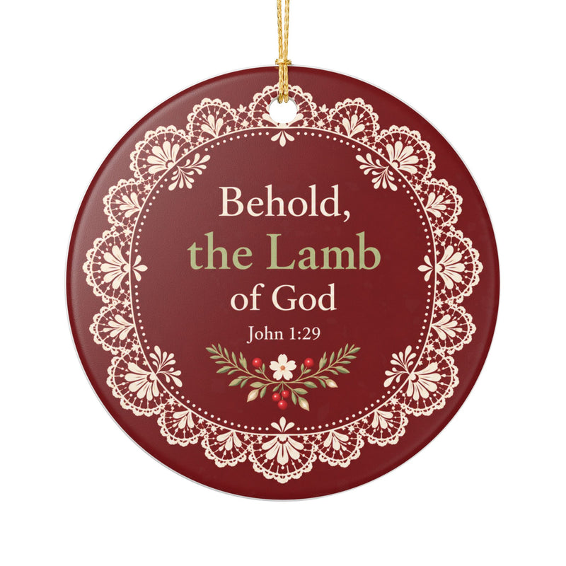 Lamb of God Ceramic Ornament