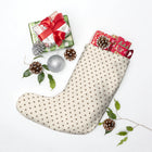 Polka Dot Christmas Stocking — "He Will Make Straight Your Paths" Scripture Stocking
