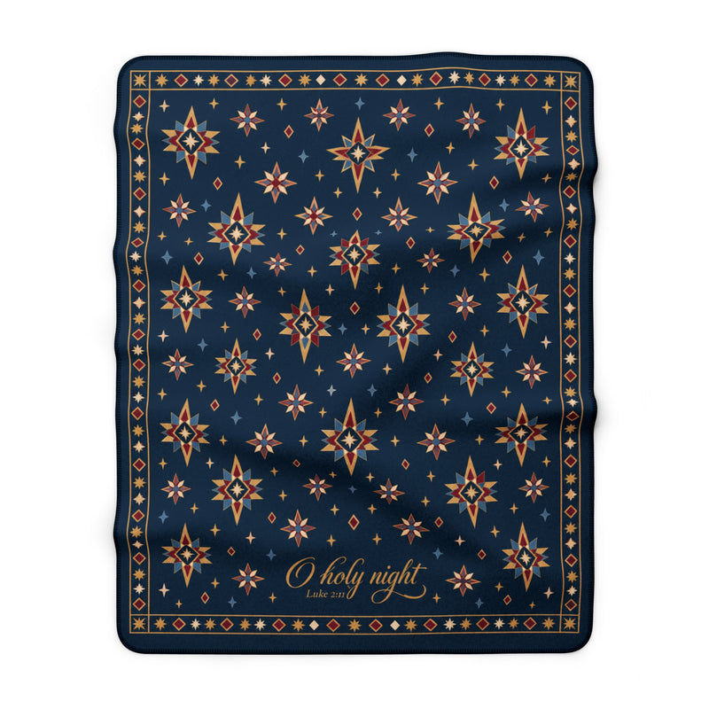 O Holy Night Star Sherpa Blanket