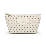 Ivory Polka Dot Accessory Pouch
