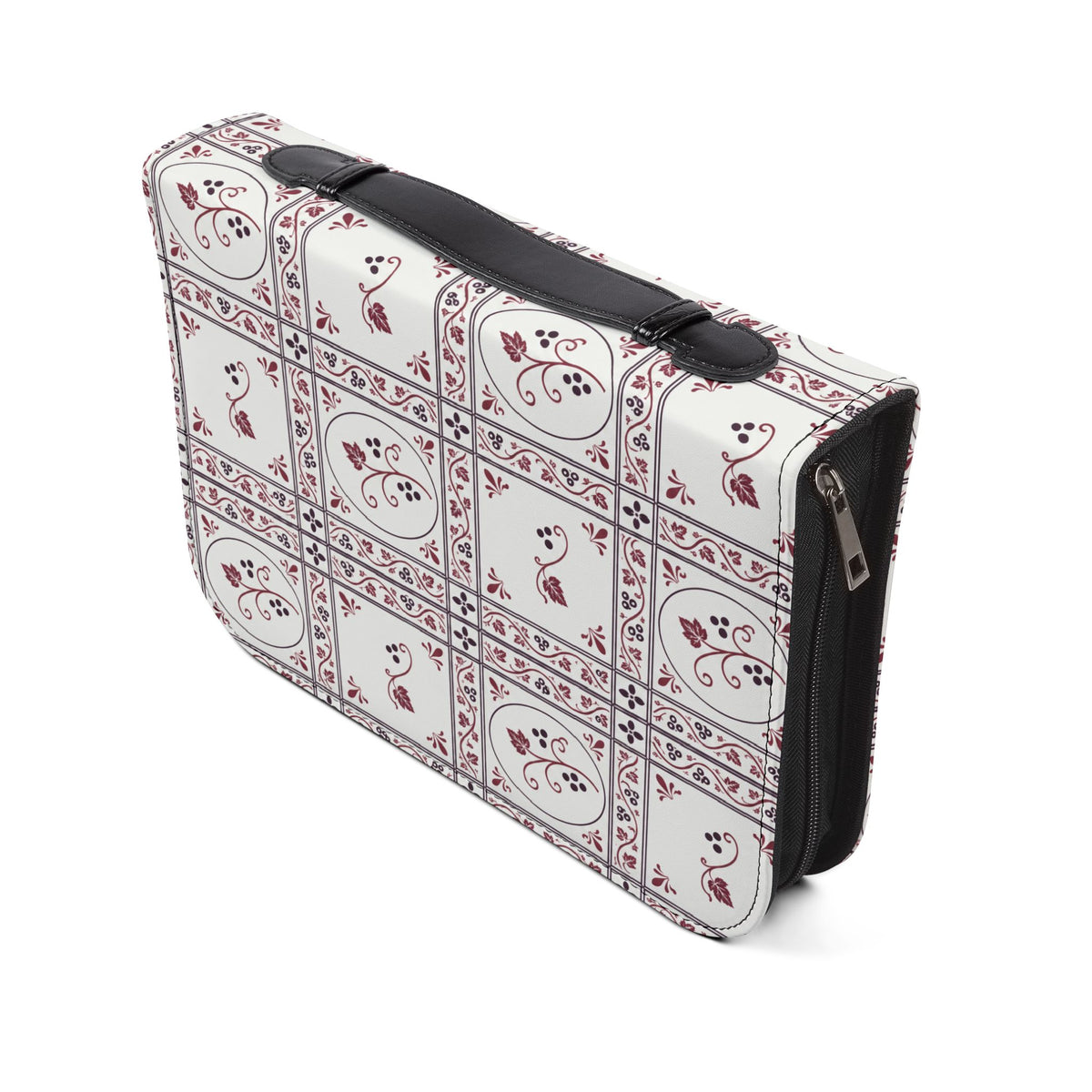 Burgundy Vine Tile Bible Cover
