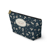 Midnight Floral Accessory Pouch