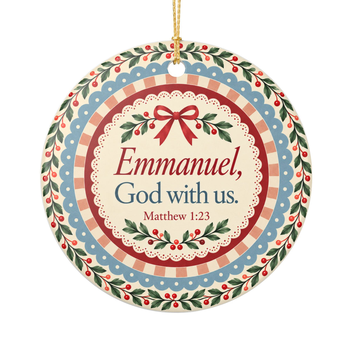 Emmanuel Ceramic Ornament