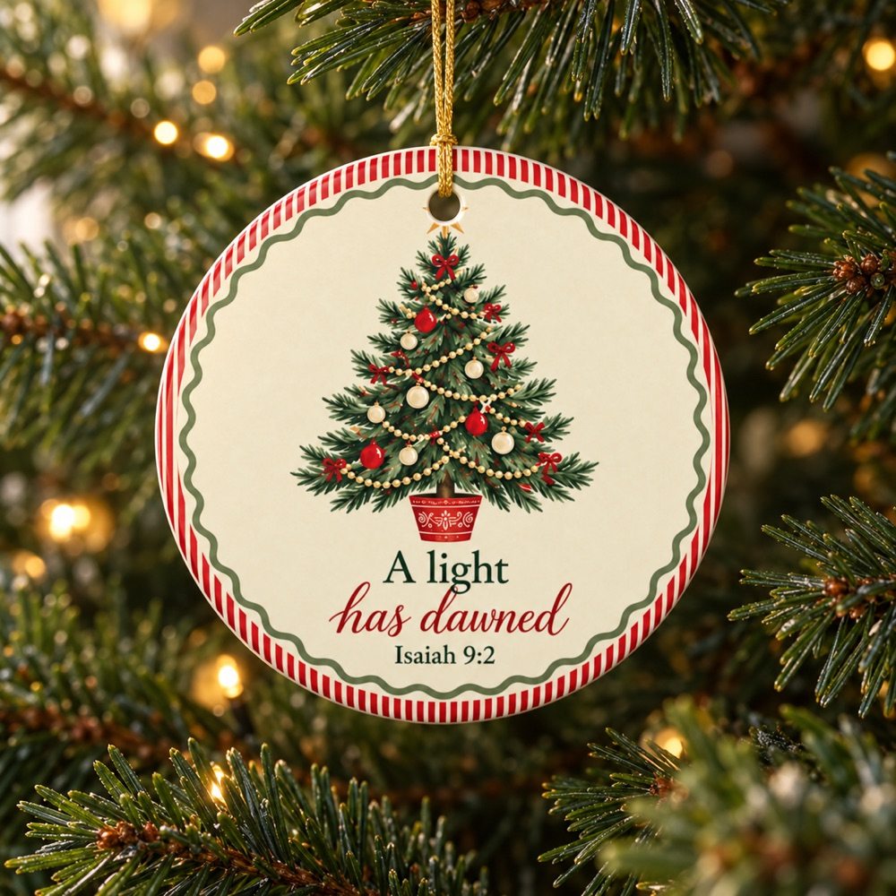 A Light Has Dawned Ceramic Ornament