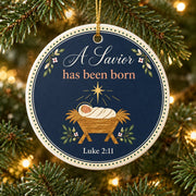 A Savior Is Born Ceramic Ornament
