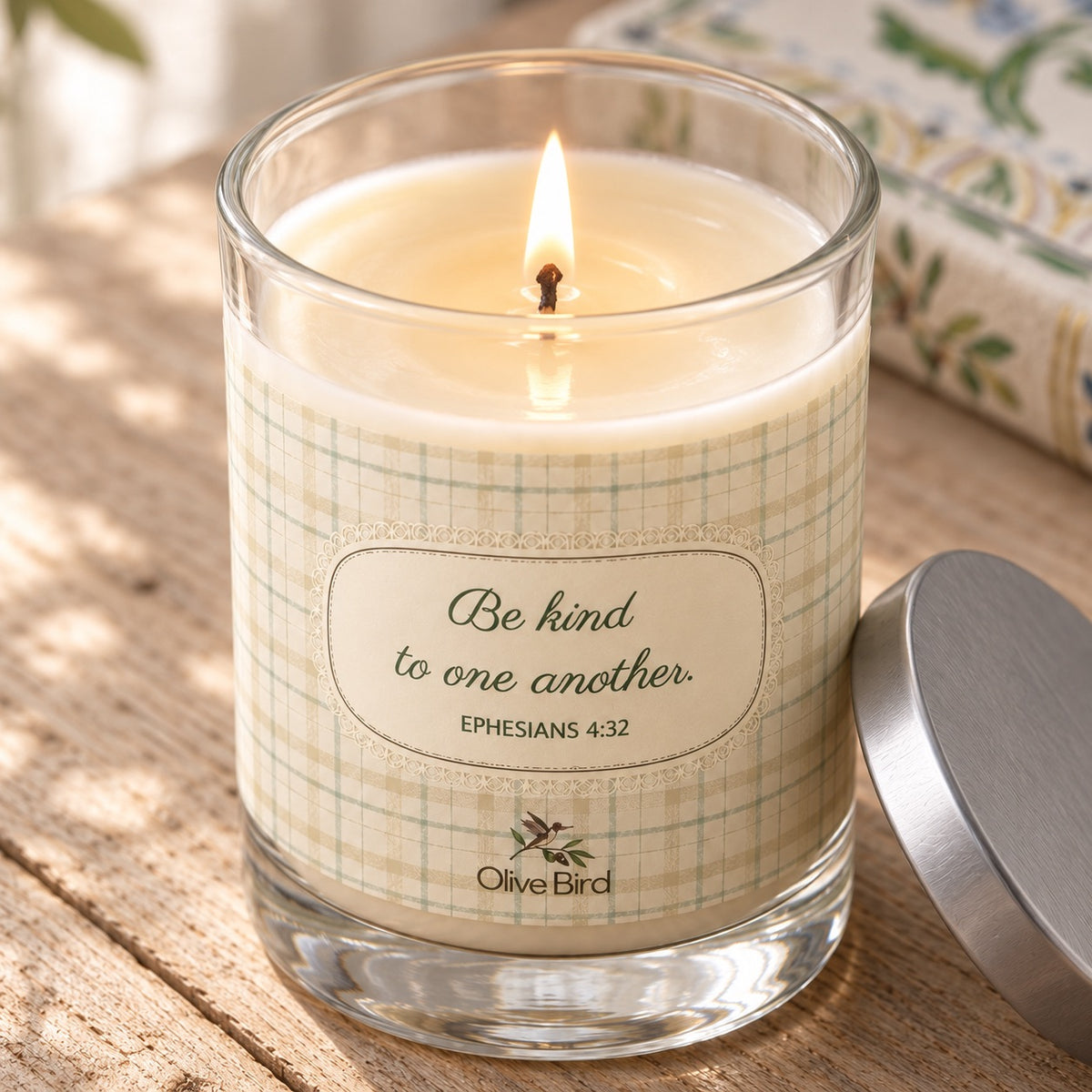 Be Kind — Woven Checks Soy Candle