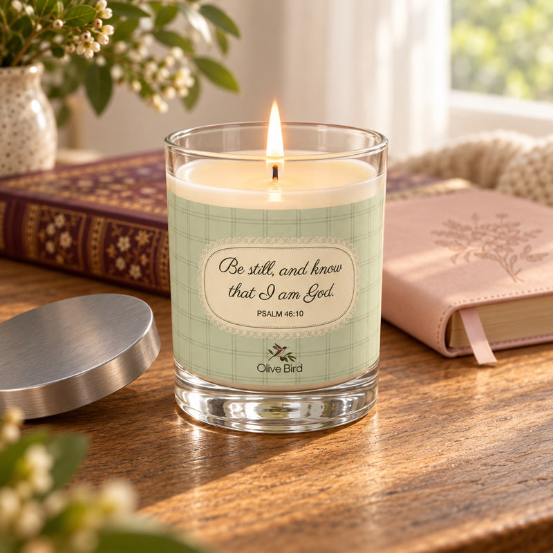 Be Still — Sage Checks Soy Candle