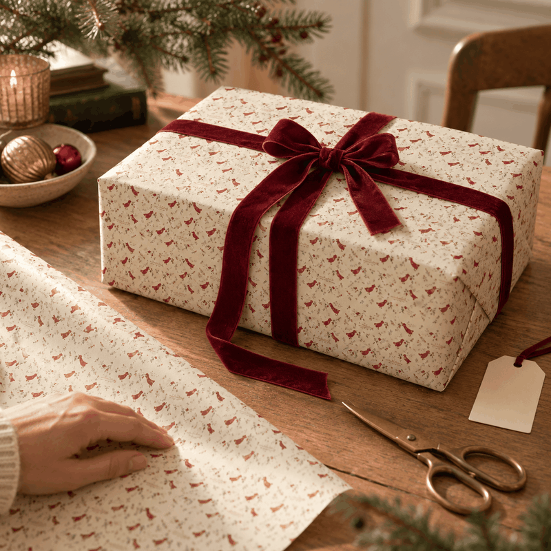 Ivory Christmas Angel Gift Wrap