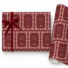 Burgundy Lace Christmas Gift Wrap — Single Sheet