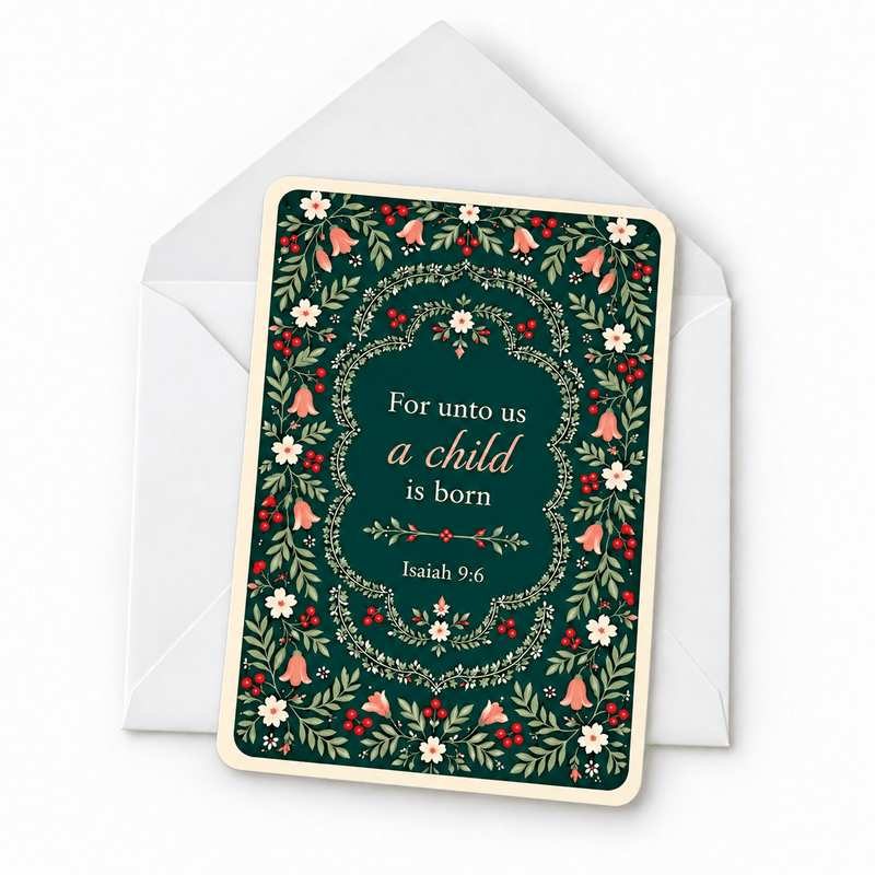 A Child Is Born Christmas Postcards — Set of 10
