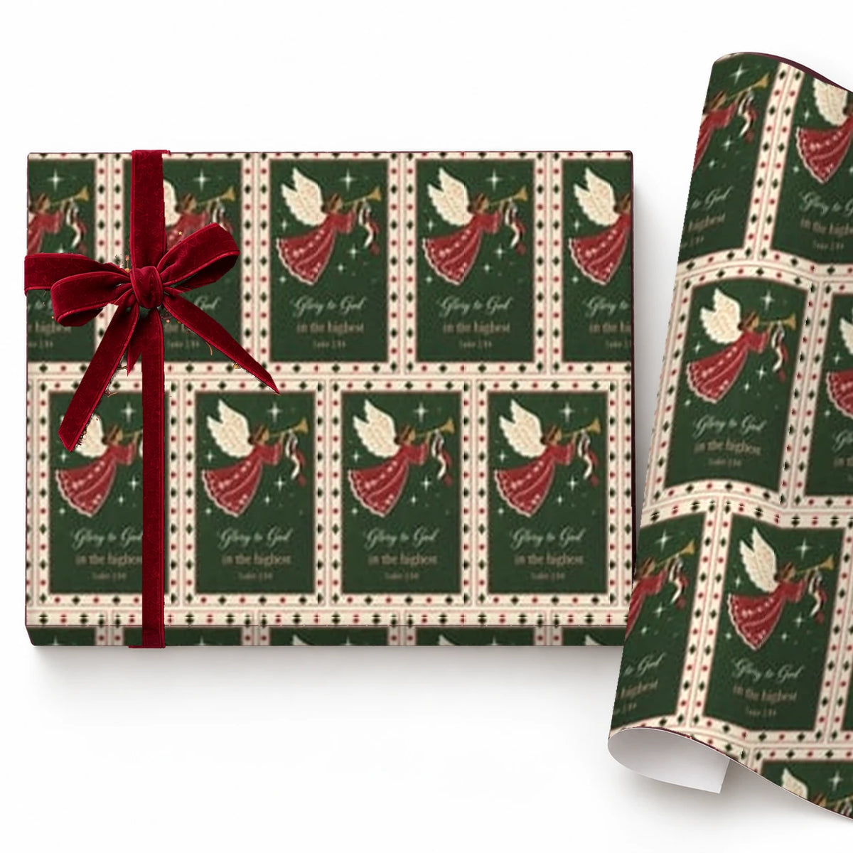 Christmas Angel Gift Wrap — Single Sheet