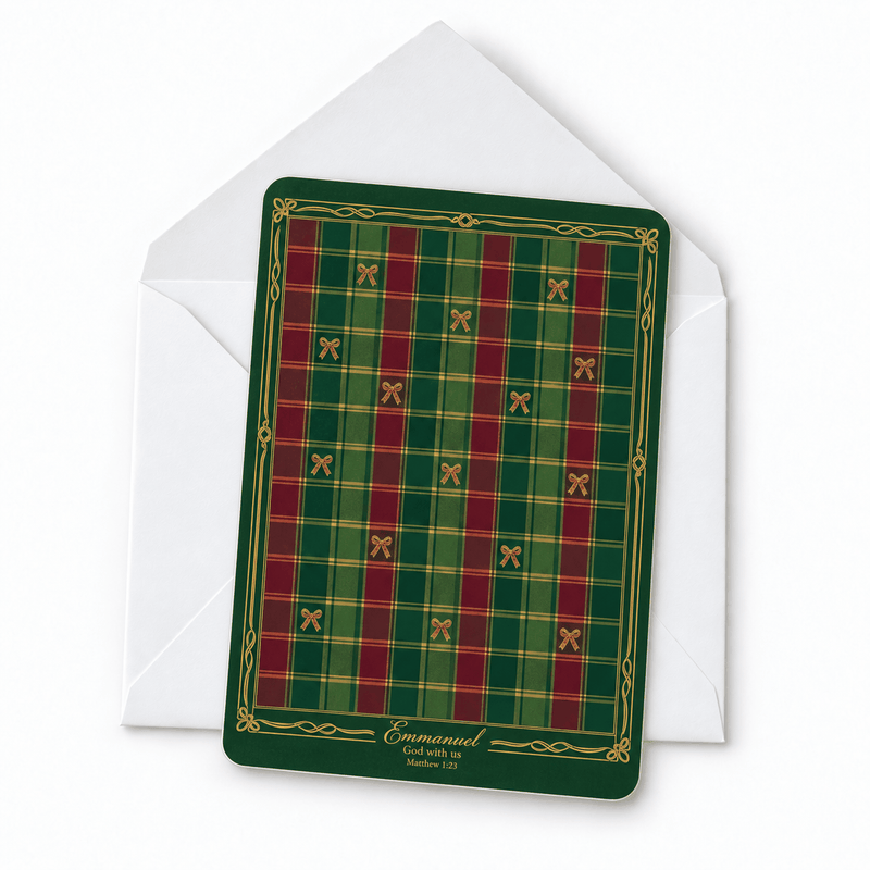 Emmanuel Tartan Christmas Cards — Set of 10