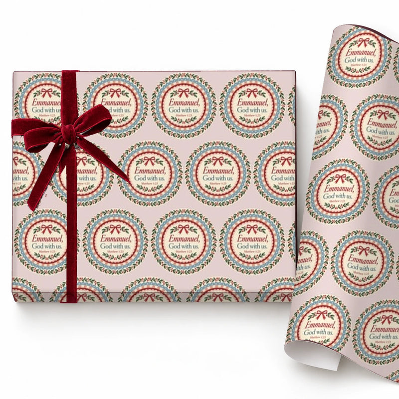 Festive Medallion Gift Wrap — Single Sheet