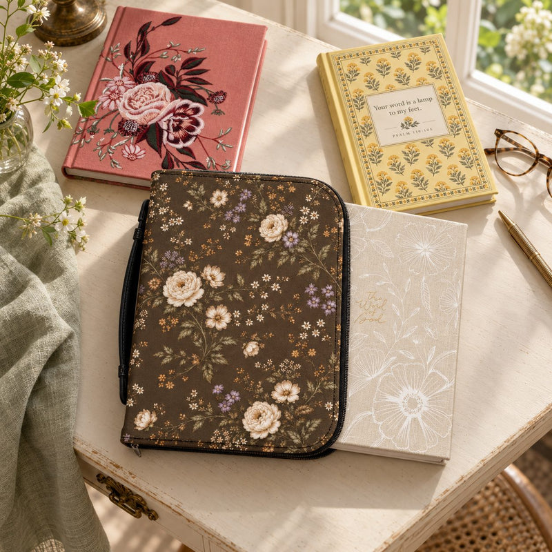 Vintage Garden Floral Bible Cover