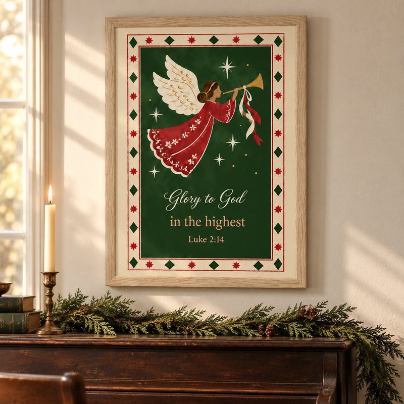 Glory to God Christmas Framed Print