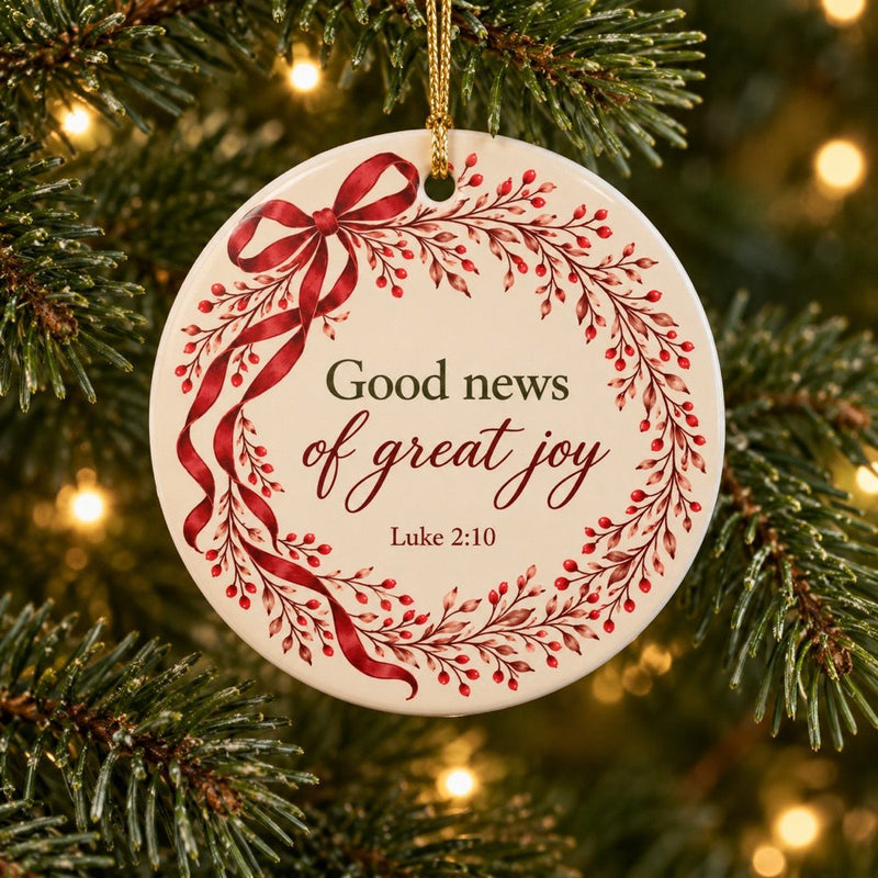 Good News of Great Joy Ceramic Ornament