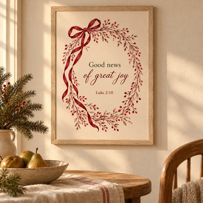 Good News of Great Joy Christmas Framed Print
