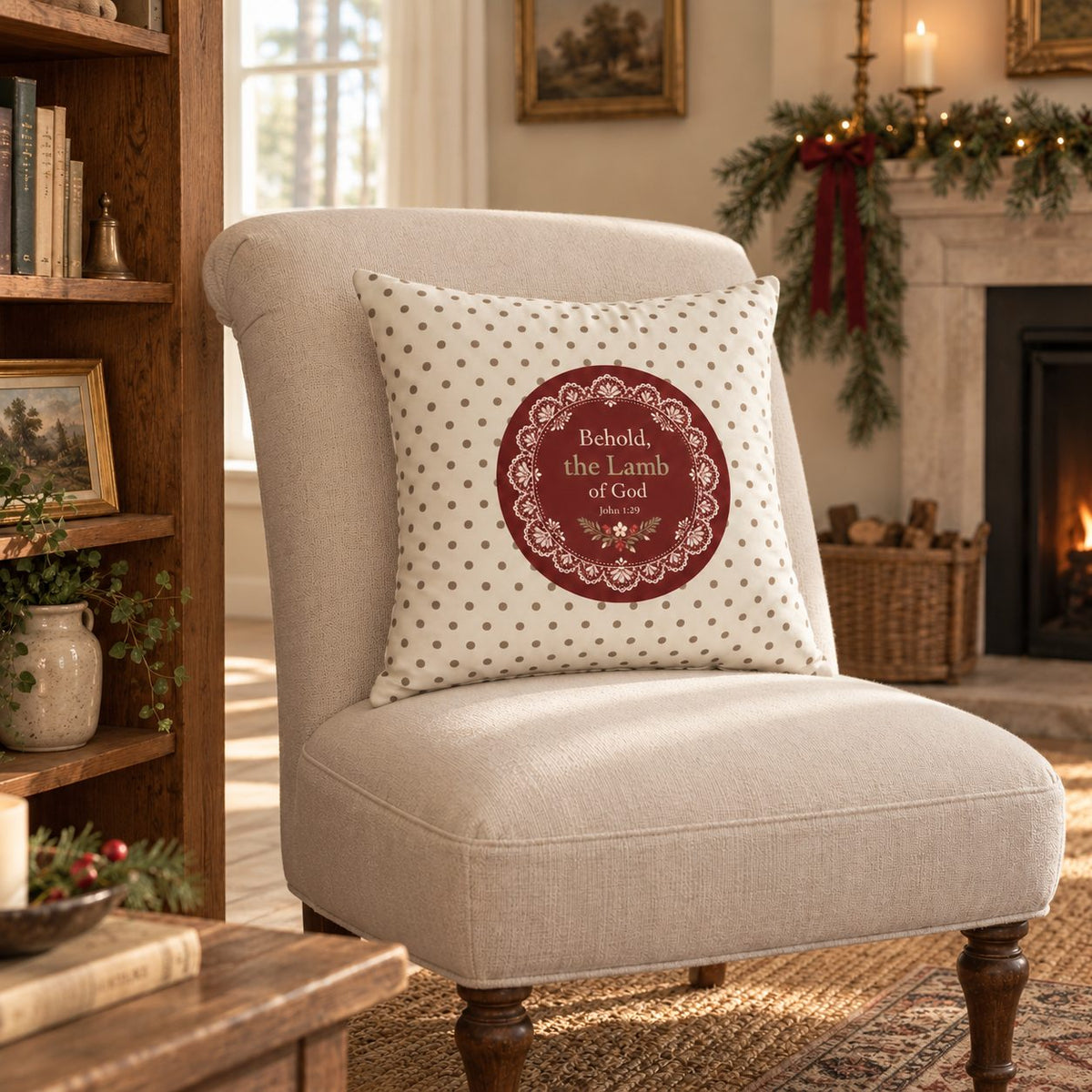 Lamb of God Christmas Pillow Cover