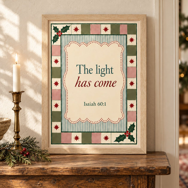 The Light Has Come Christmas Framed Print