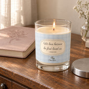 Loved First — Blue Checks Soy Candle