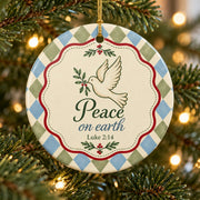 Peace on Earth Ceramic Ornament