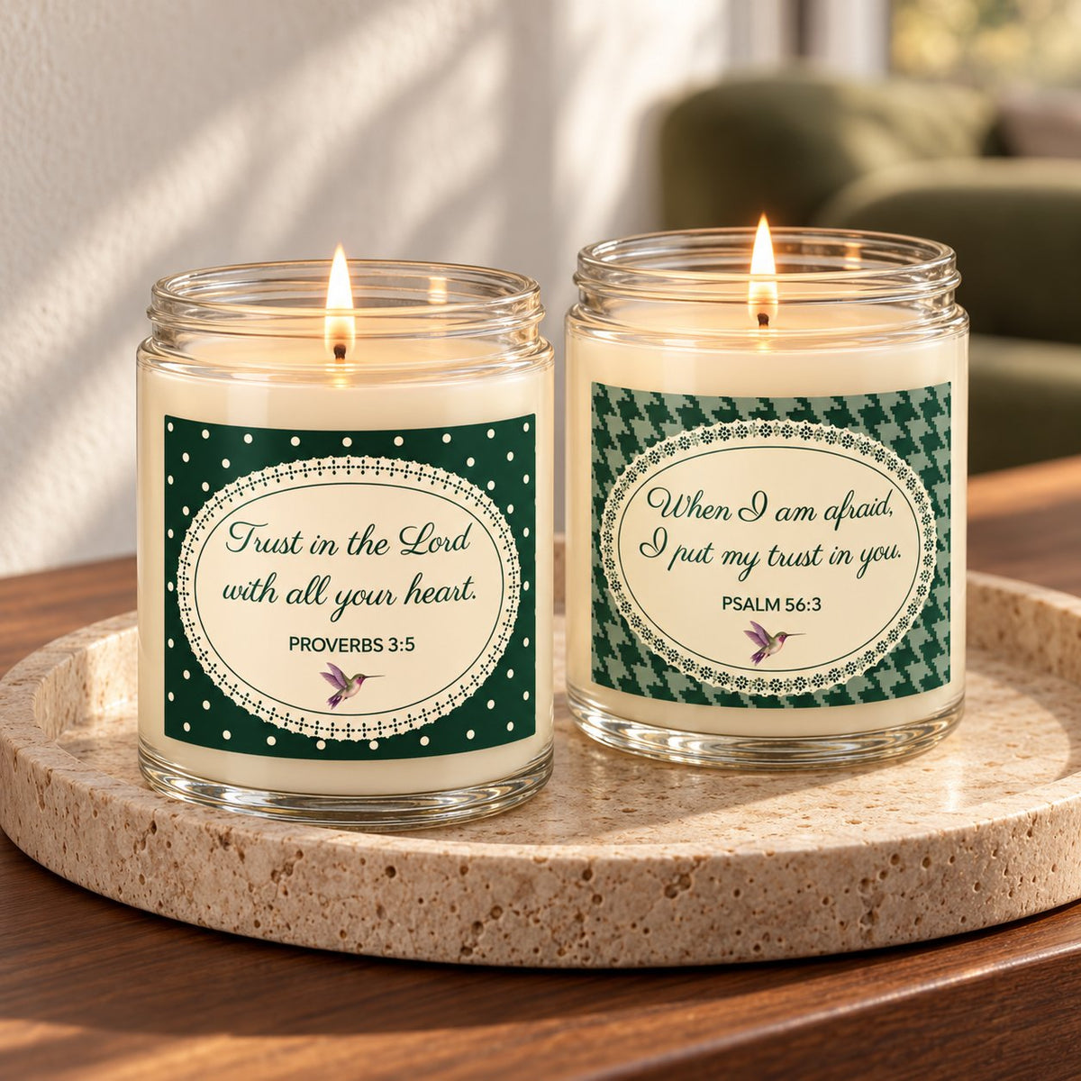 Trust & Courage — Forest Candle Duo