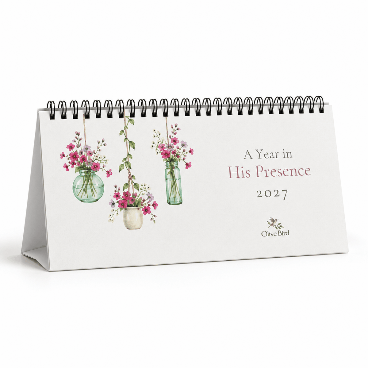 A Year in His Presence 2027 Watercolor Desk Calendar